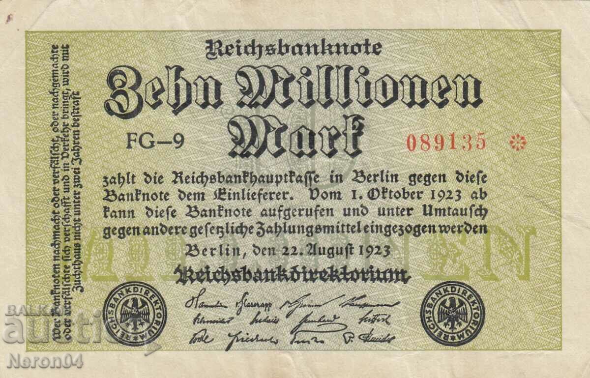 10.000.000 μάρκα 1923, Γερμανία