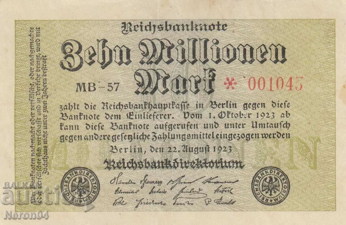 10.000.000 de mărci 1923, Germania
