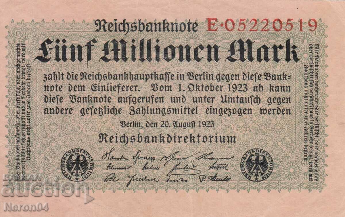 5,000,000 marks 1923, Germany