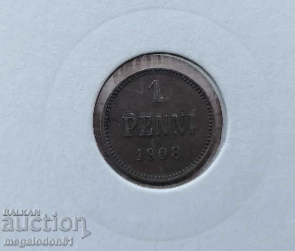 Russia for Finland - 1 penny 1908