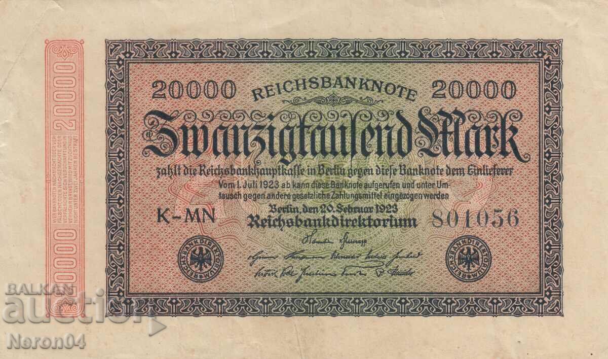20.000 de mărci 1923, Germania