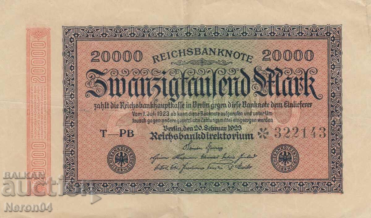 20.000 de mărci 1923, Germania