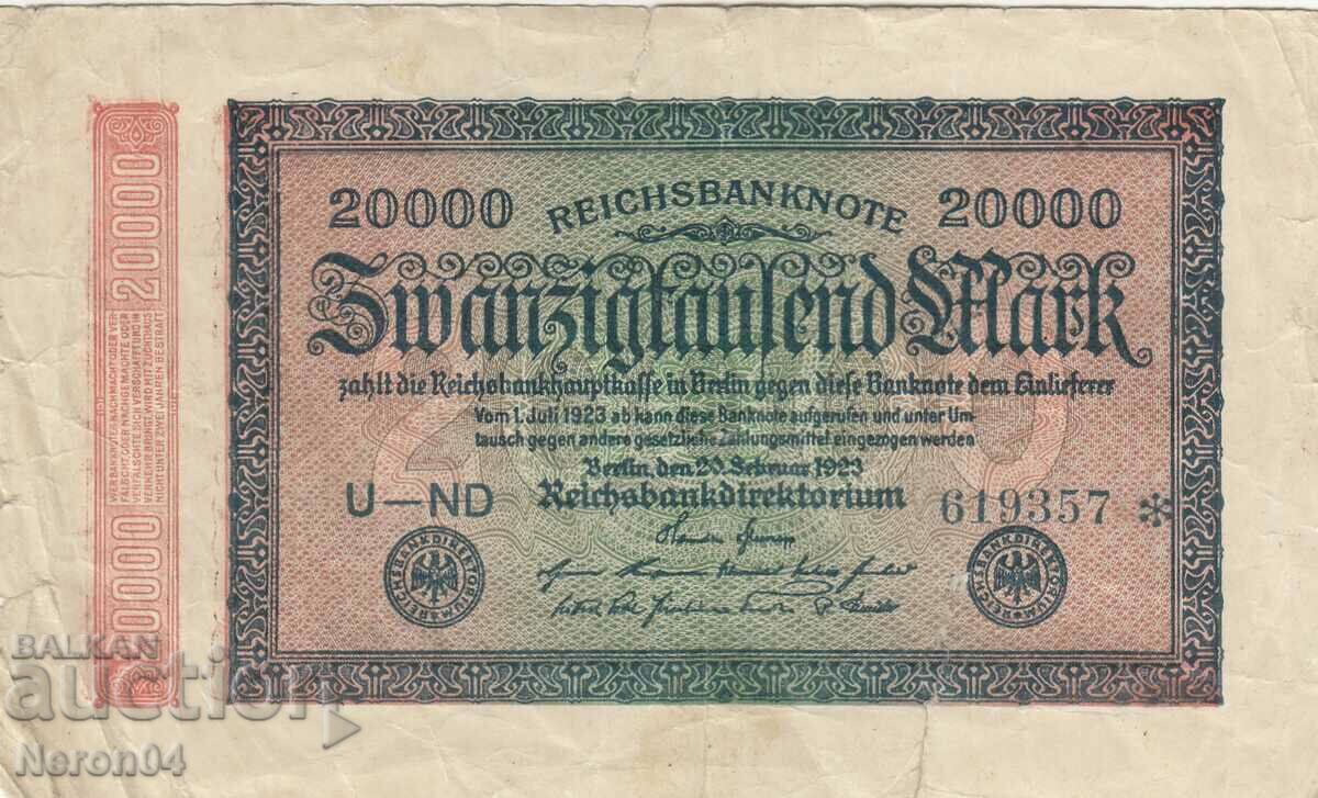 20.000 μάρκα 1923, Γερμανία
