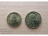 Гърция - 10 и 20 цента 2002г.
