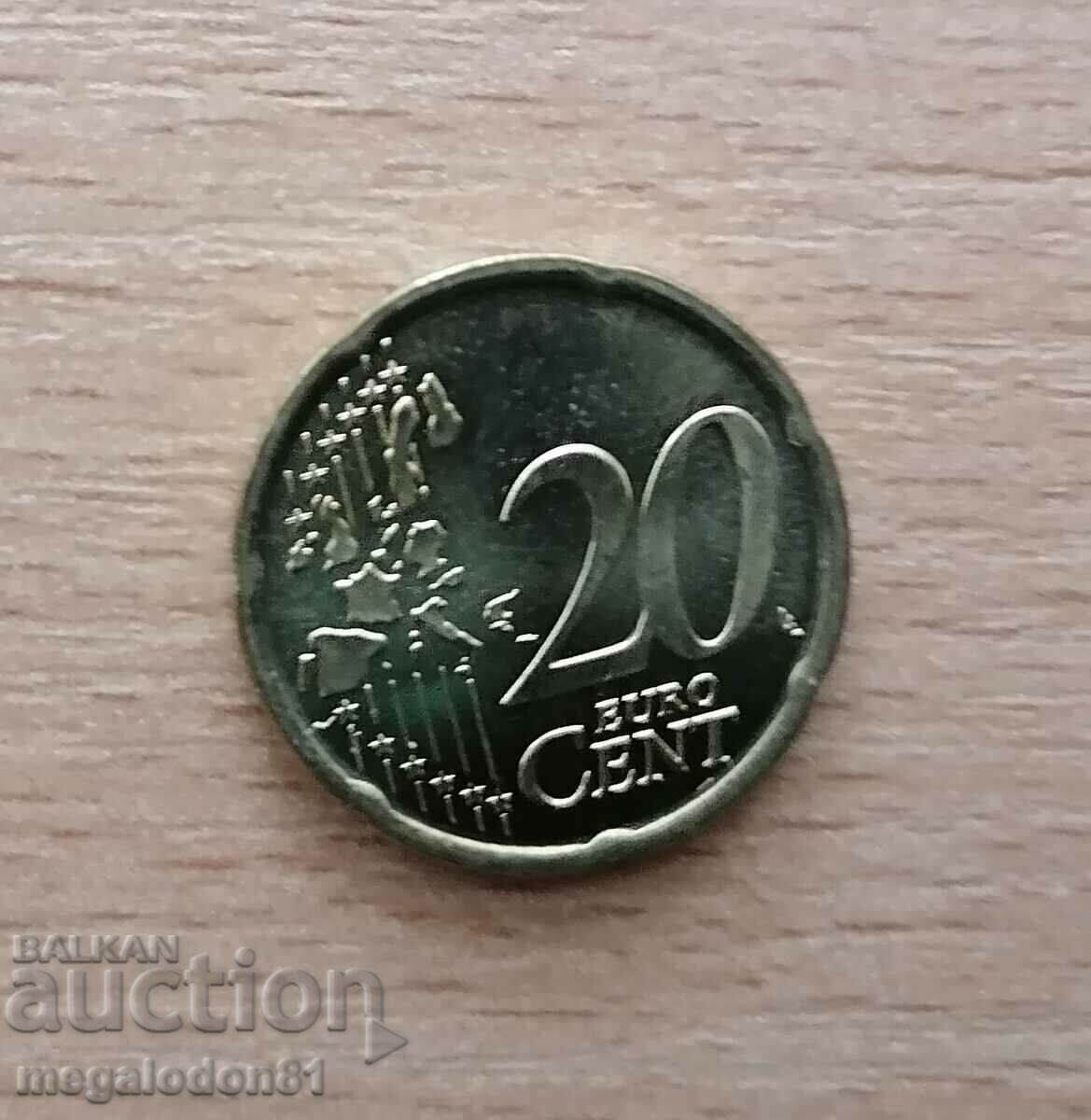 Spain - 20 cents 1999 with price 2.00 BGN | € 1.02 Spain - 20 cents 1999 with price 2.00 BGN | € 1.02