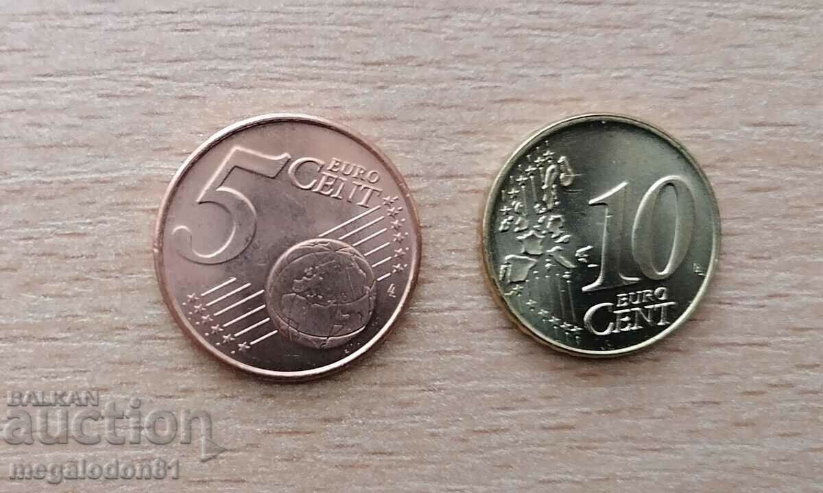 Luxembourg - 5 and 10 cents cents 2002. with price 3.00 BGN | € 1.53 Luxembourg - 5 and 10 cents cents 2002. with price 3.00 BGN | € 1.53