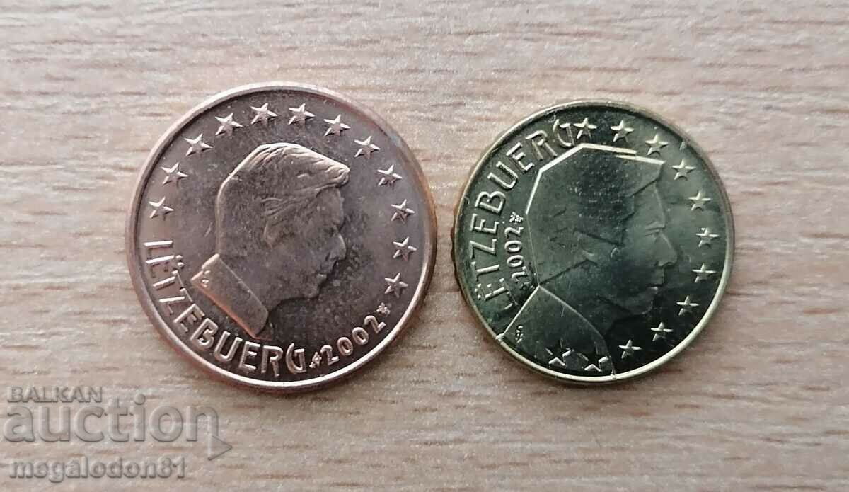 Luxemburg - 5 și 10 cenți 2002.
