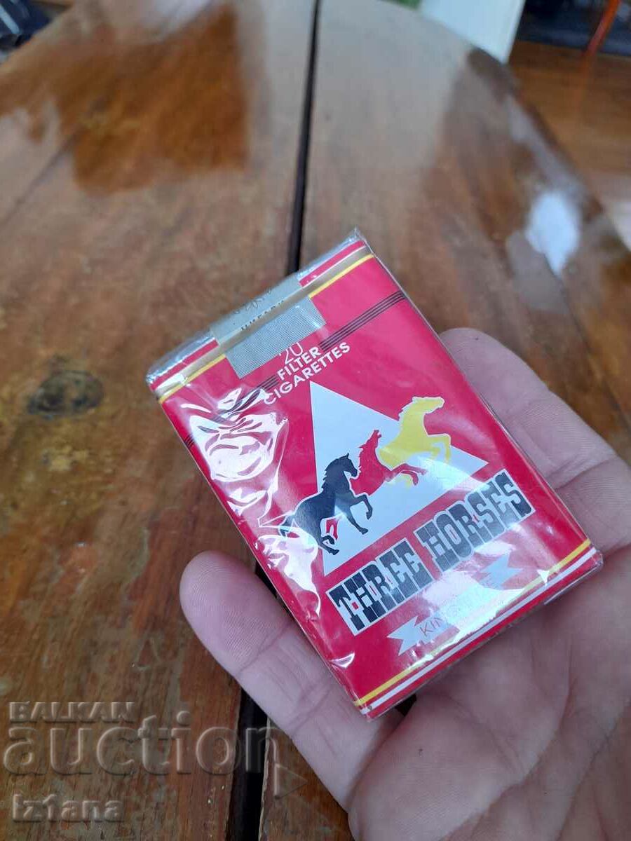 Delivery of An old pack of Three Horses cigarettes