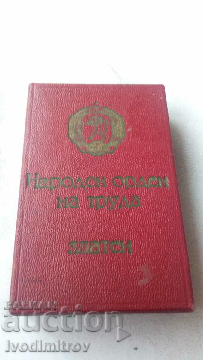 Auction National Order of Labor golden with a wreath Auction National Order of Labor golden with a wreath