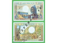 (¯`'•.¸(репродукция)  МАЛИ  1000 франка 1976  UNC¸.•'´¯)