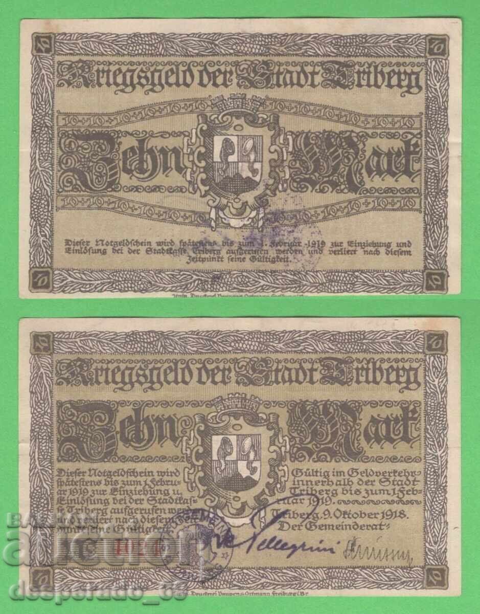 (¯`'•.¸GERMANIA (Triberg) 10 mărci 1918¸.•'´¯) (¯`'•.¸GERMANIA (Triberg) 10 mărci 1918¸.•'´¯)