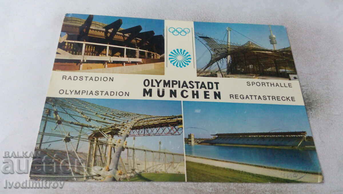 Munchen Olympiastadt 1972 postcard