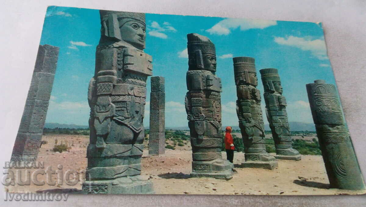 Пощенска картичка Mexico Colosos de Tula 1975