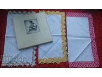 Art dance handkerchiefs in a box, embroidery, lace