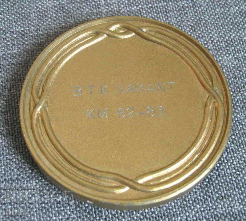 Auction 1982 table tennis author's medal bronze plaque Auction 1982 table tennis author's medal bronze plaque