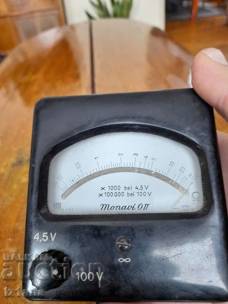 Old Monavi ohm meter with price 50.00 BGN | € 25.56 Old Monavi ohm meter with price 50.00 BGN | € 25.56