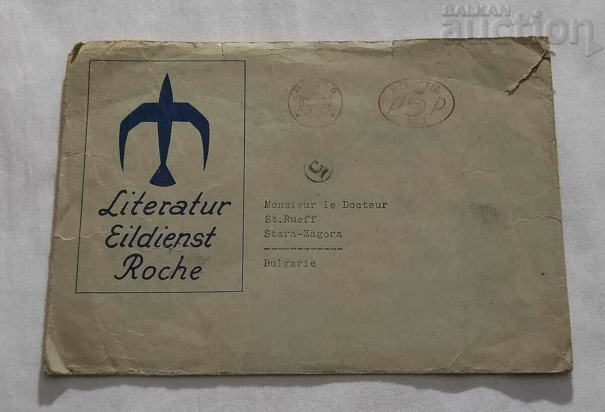 LITERATUR EILDIENST ROCHE SWITZERLAND 1936 POSTAL ENVELOPE