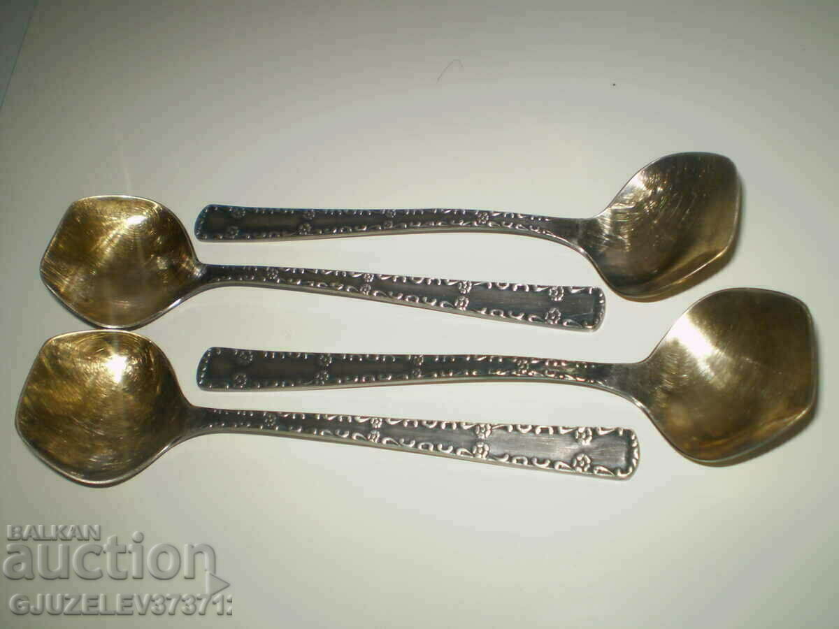 Vintage 4 ice cream scoops gold plated marked MNC15-20 - 6