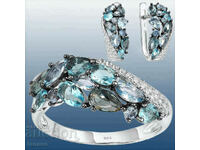 Women's jewelry set - ring and earrings