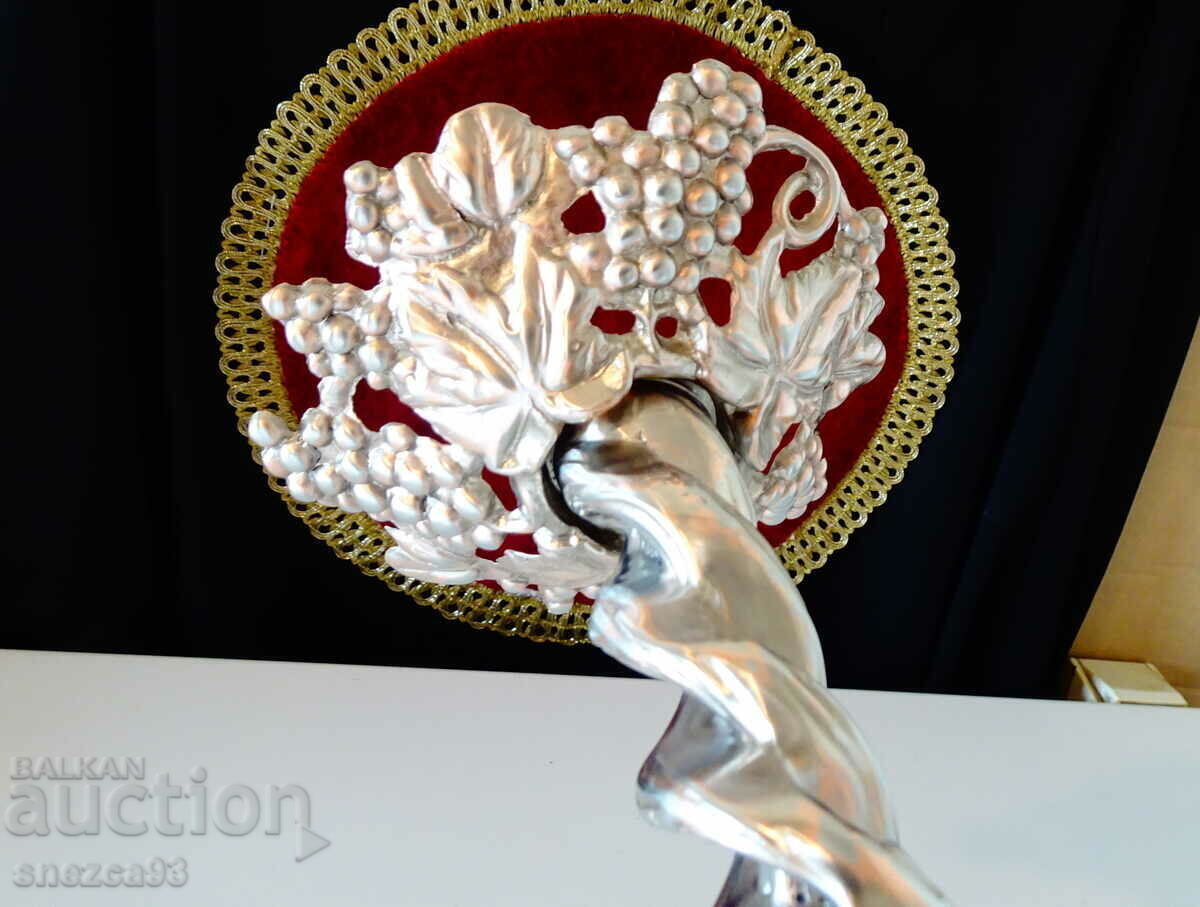 Silver-plated candlestick, vines, grapes, 880g. - 7 Silver-plated candlestick, vines, grapes, 880g. - 7