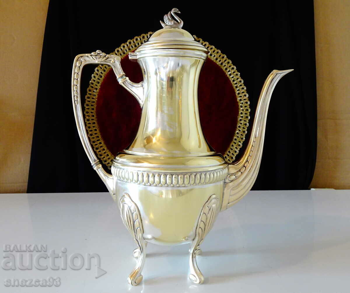 Magnificent bronze jug in Empire style, marked with price 179.00 BGN | € 91.52