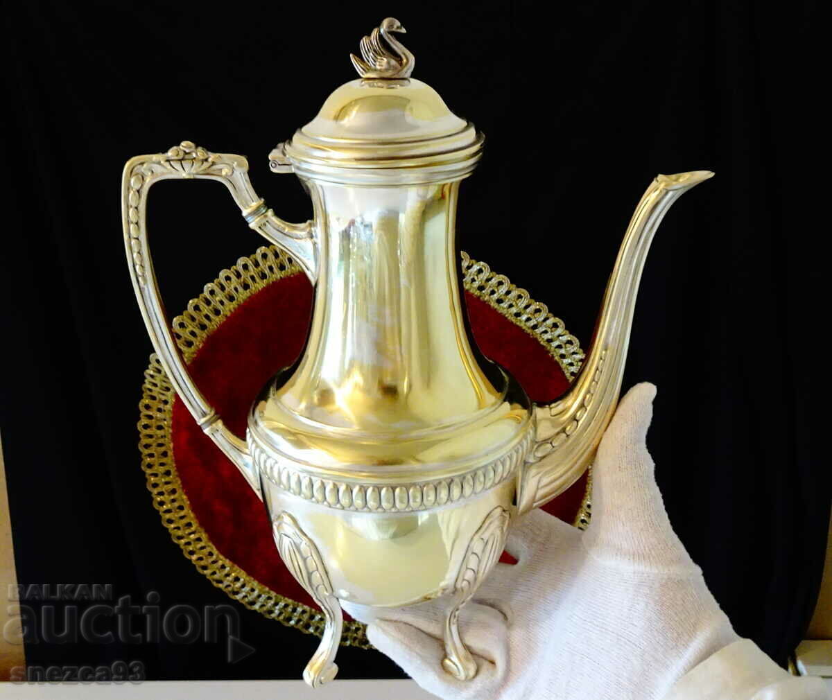 Magnificent bronze jug in Empire style, marked - 7