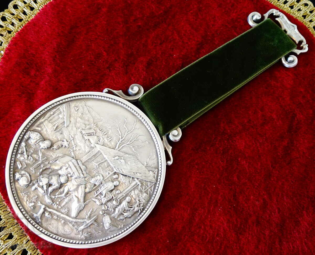 Plaque, panel of pewter Winter by SkS - 5 Plaque, panel of pewter Winter by SkS - 5