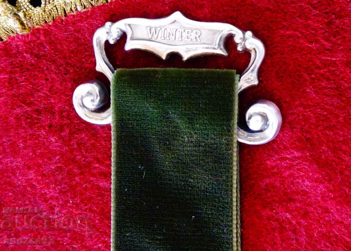 Plaque, panel of pewter Winter by SkS - 6 Plaque, panel of pewter Winter by SkS - 6