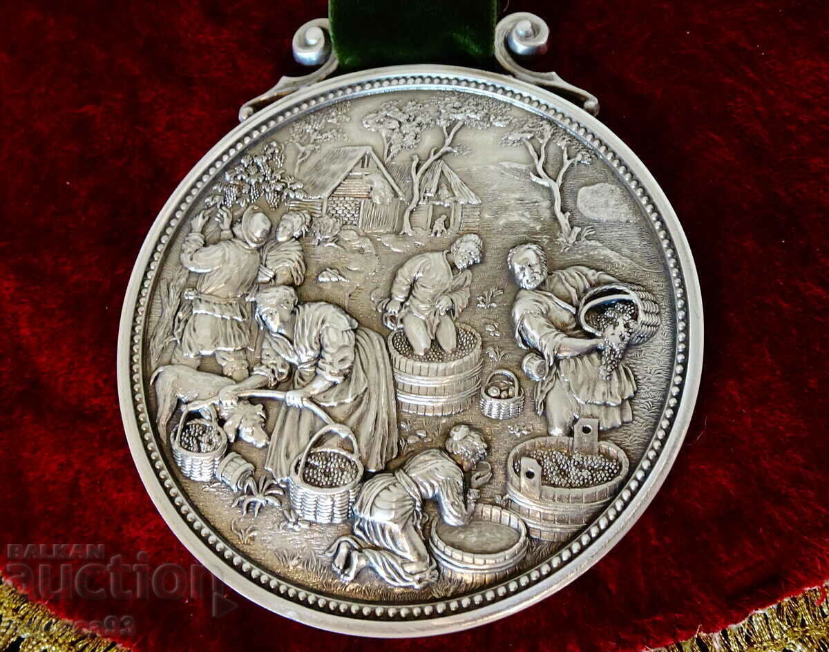 Plaque, panel of pewter Grape Harvest by SkS with price 29.00 BGN | € 14.83 Plaque, panel of pewter Grape Harvest by SkS with price 29.00 BGN | € 14.83