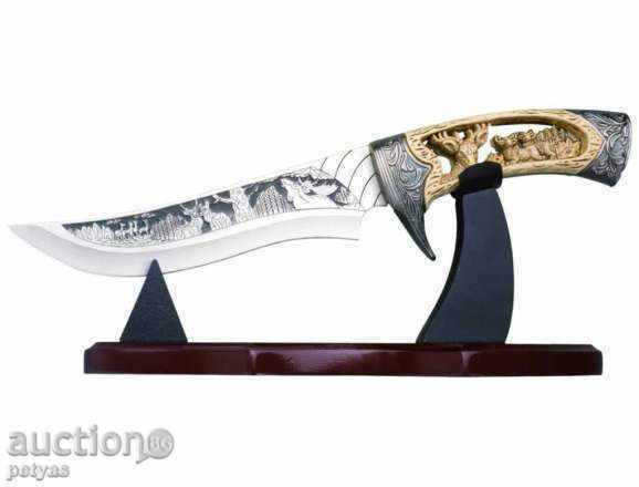 Delivery of Decorative knife with stand, engraved, WOLF Delivery of Decorative knife with stand, engraved, WOLF