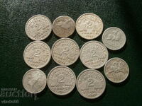 Lot of old French and Spanish coins 1940, 1941 and 1943