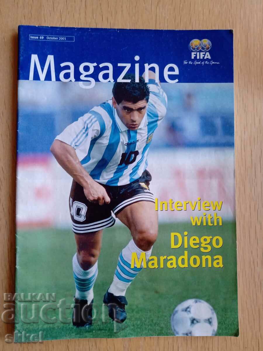 Football magazine FIFA 2001 official about Maradona