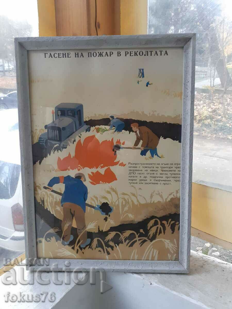 Poza poster unic cu rama Soc. sloganuri propagandă
