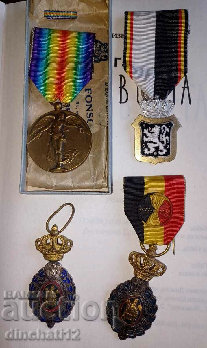 Lot medals Belgium. 4 pieces