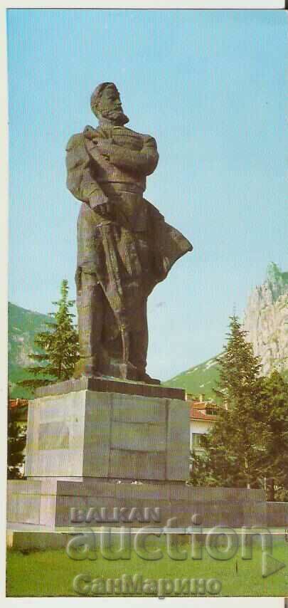 Κάρτα Βουλγαρία Βράτσα Το μνημείο του Χρίστο Μποτέφ 4 *