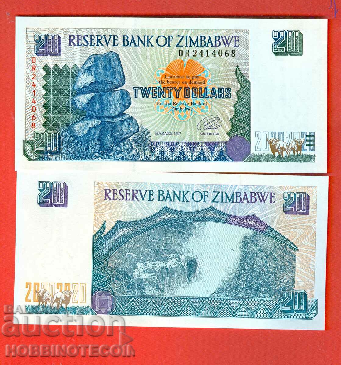 ЗИМБАБВЕ ZIMBABWE 20 $ емисия - issue 1997 НОВА UNC