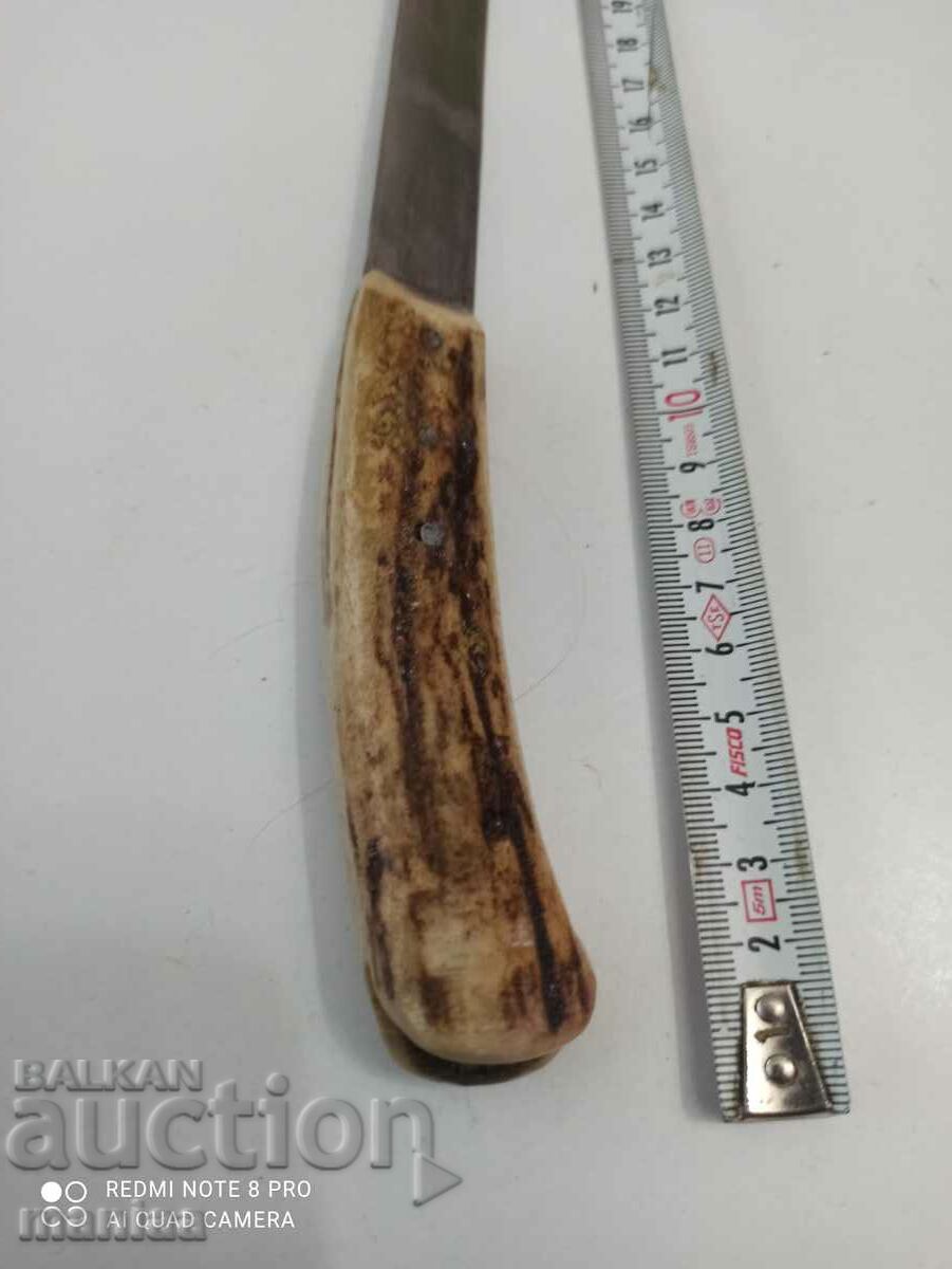 Delivery of Old Bulgarian knife with a deer horn handle Delivery of Old Bulgarian knife with a deer horn handle