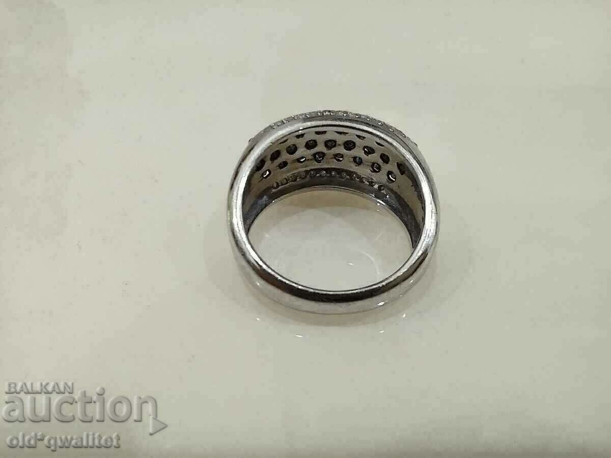 RING, Silver 925 with white and blue Diamonds with price 500.00 BGN | € 255.65 RING, Silver 925 with white and blue Diamonds with price 500.00 BGN | € 255.65