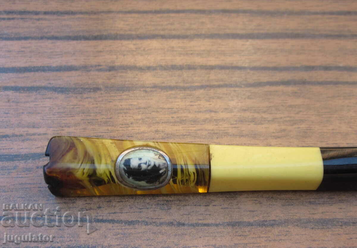 authentic antique patterned bakelite cigarette with price 10.00 BGN | € 5.11 authentic antique patterned bakelite cigarette with price 10.00 BGN | € 5.11