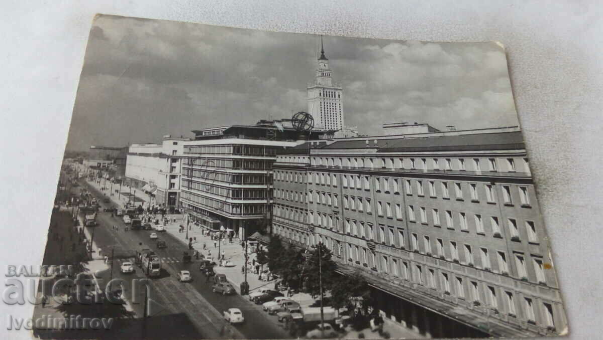 Postcard Warszawa Aleje Jerozolimskie 1961