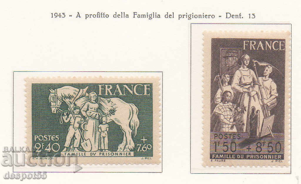 1943. France. Charities.