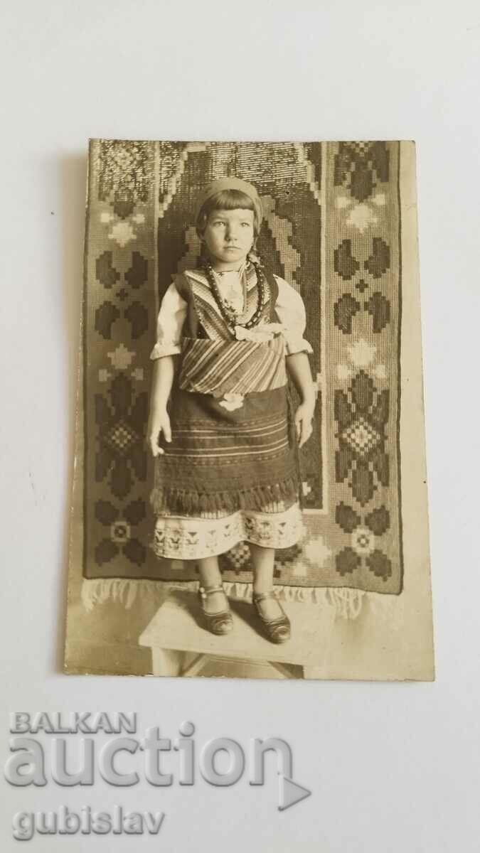 Fotografie veche, copil costumat, 1926