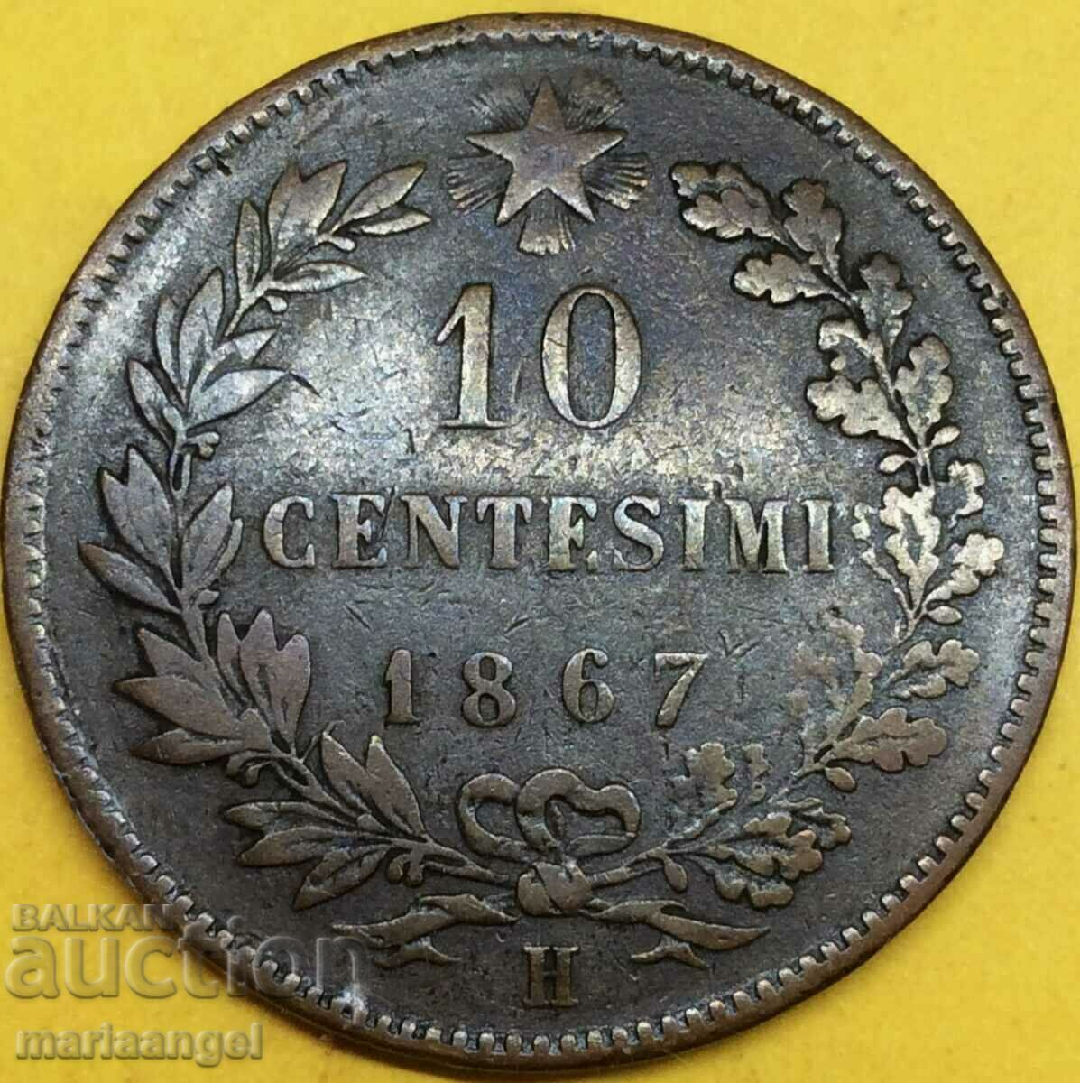 10 Centesimi 1867 Italia 30mm H - Birmingham Victor Emmanuel