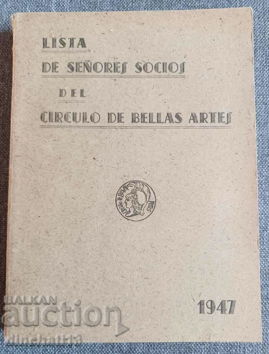 Lista De Señores Socios Del Circulo De Bellas Artes