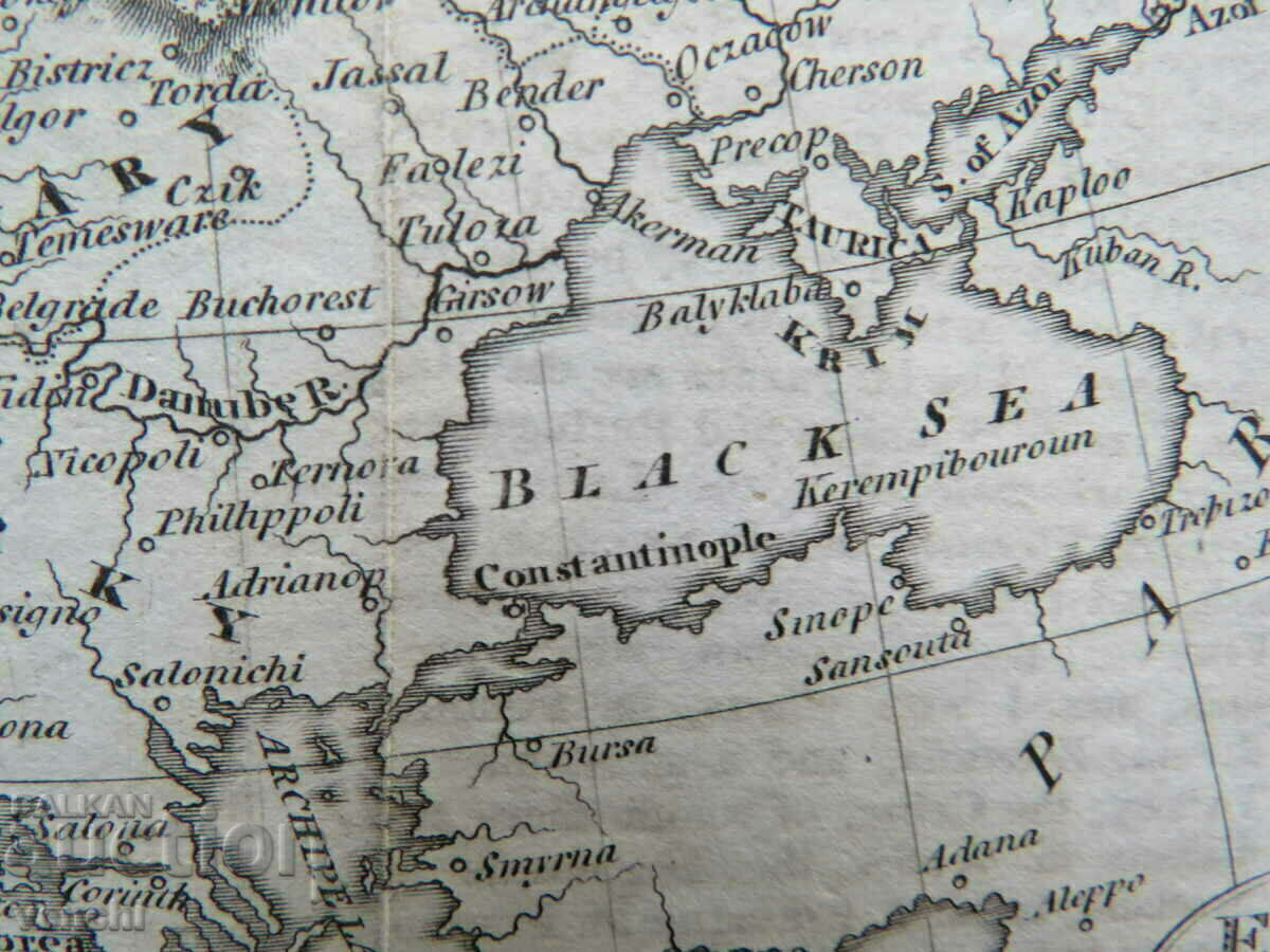Δημοπρασία 1814 - Χάρτης της Ευρώπης = πρωτότυπο +