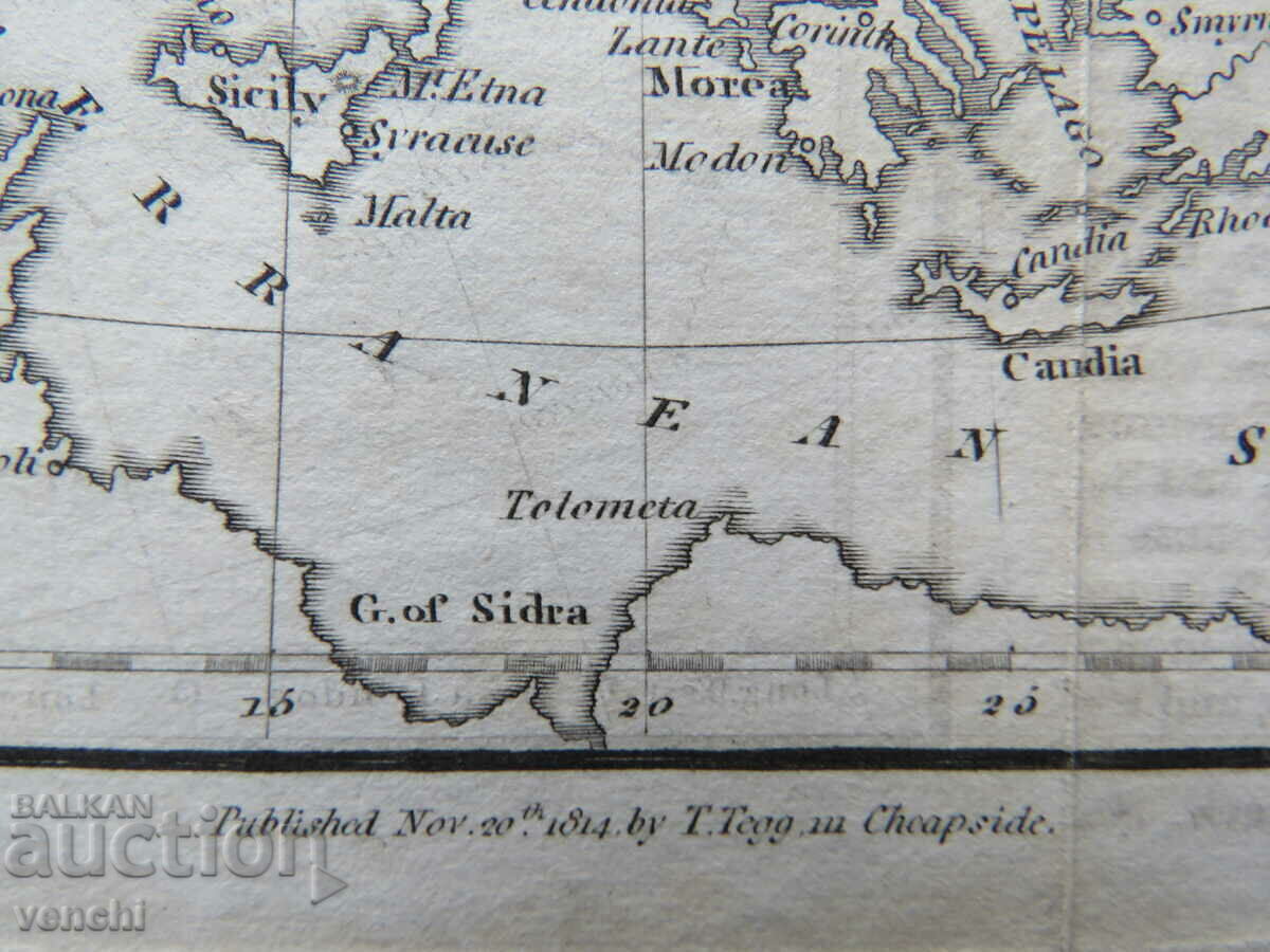 1814 - Χάρτης της Ευρώπης = πρωτότυπο + - 7