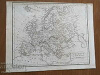 1814 - Χάρτης της Ευρώπης = πρωτότυπο +