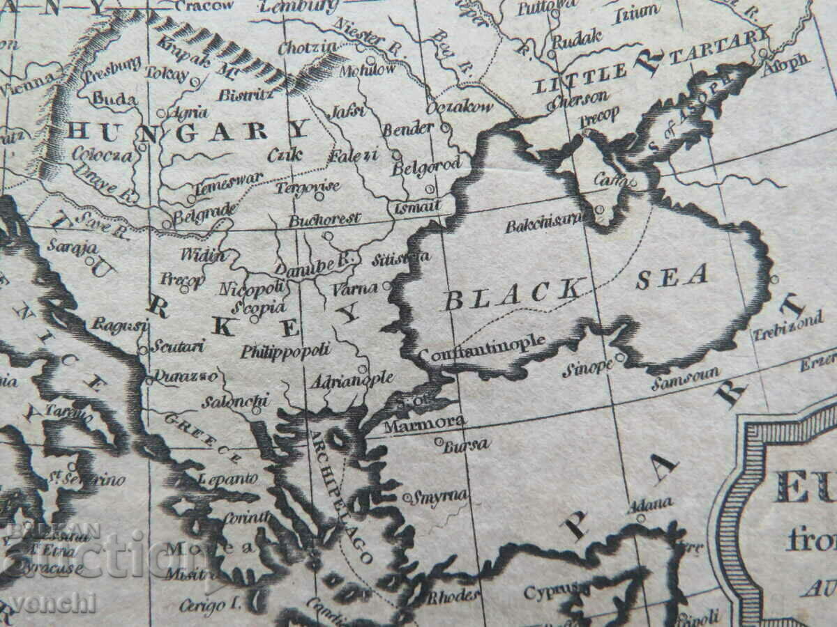 1808 - Harta Europei = original + cu preț € 39.99 | 78.21 BGN