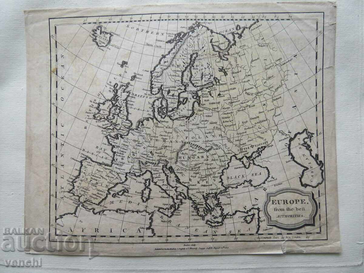 1808 - Harta Europei = original + - 6