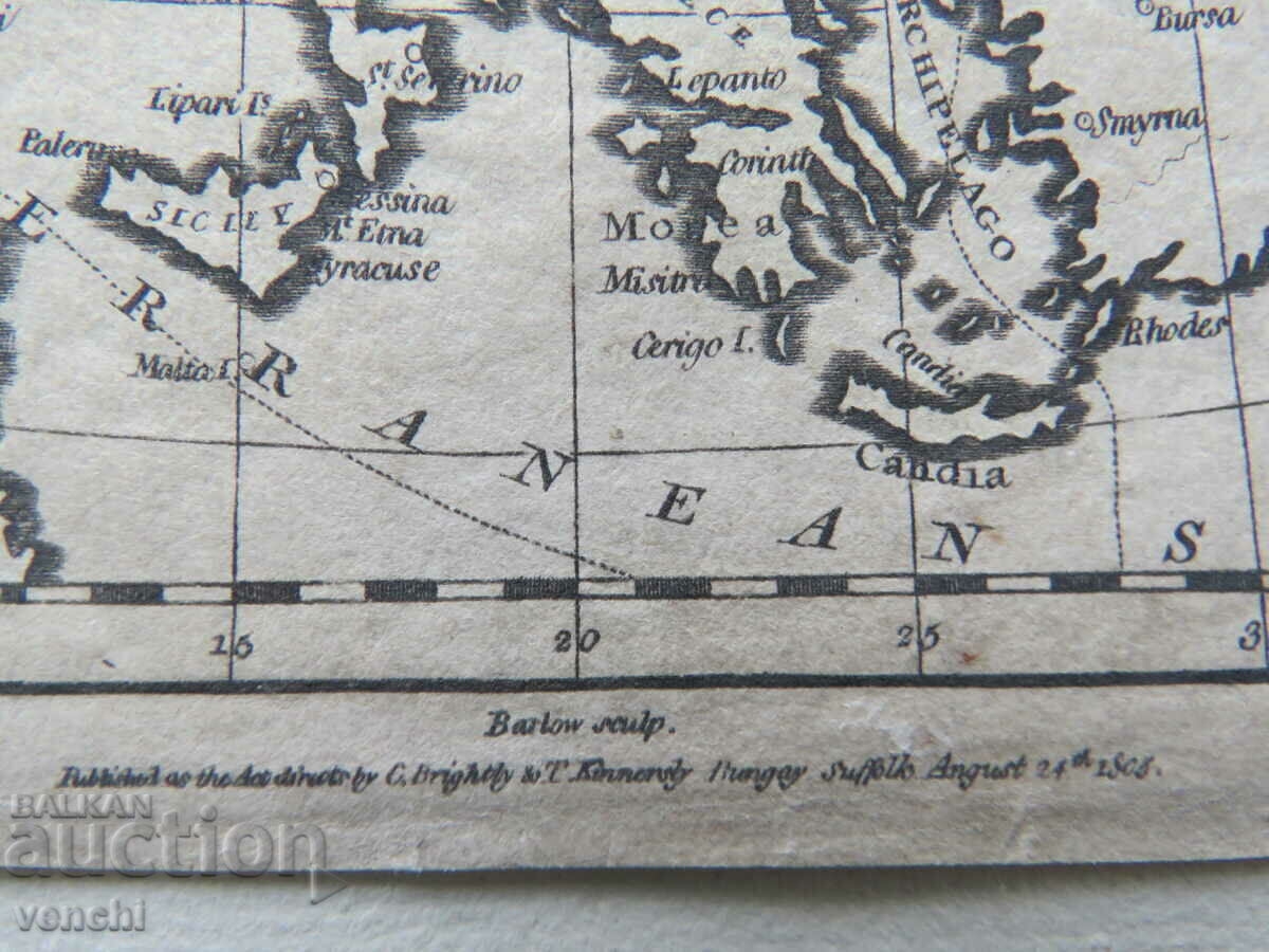 1808 - Harta Europei = original + - 7